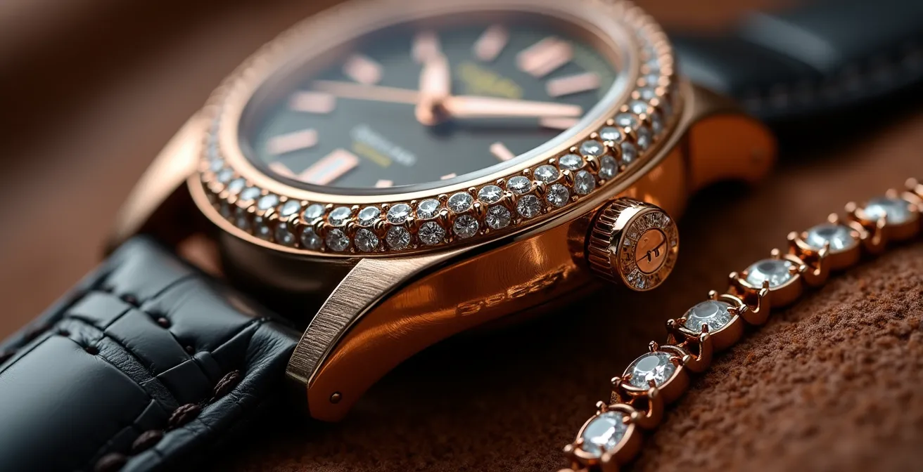 Démonstration des techniques de protection d'une montre de luxe avec différents types de bracelets