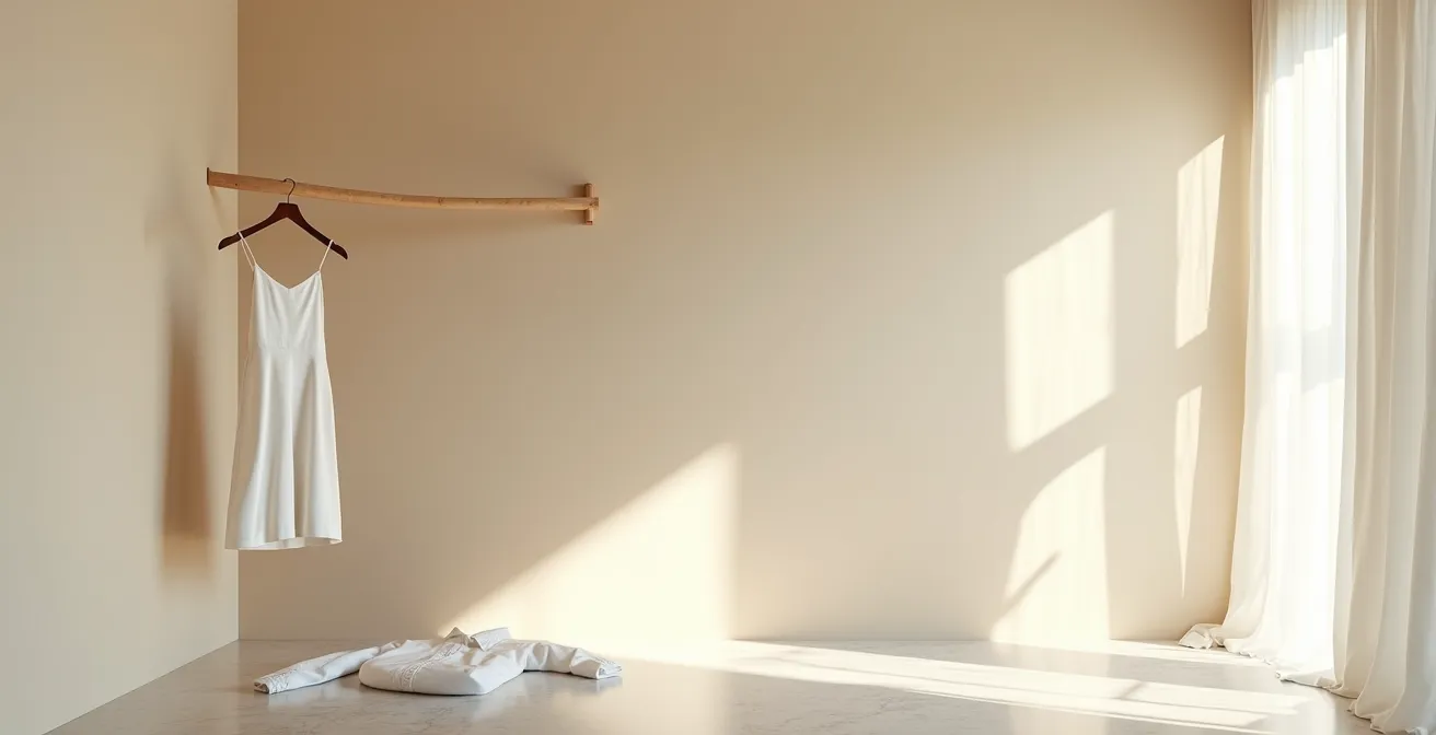 Mise en scène élégante d'une robe à bretelles superposée avec sophistication